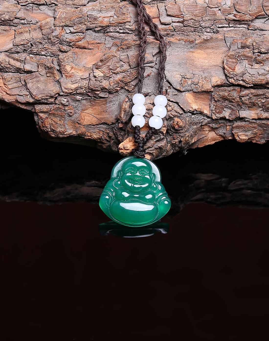 绿玉髓佛公吊坠