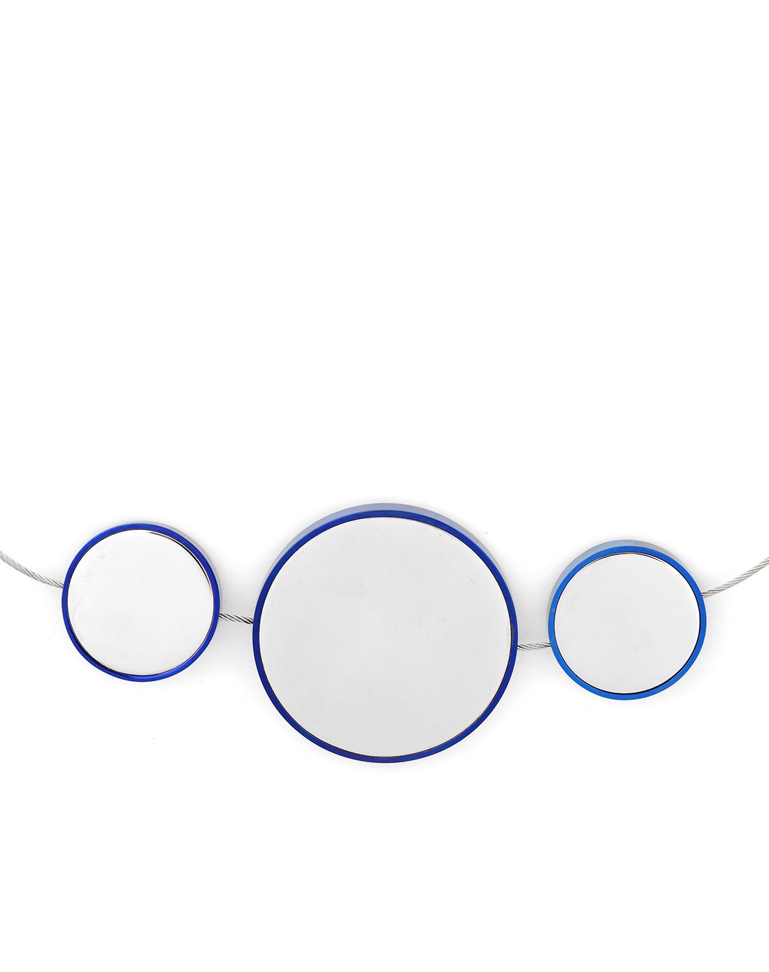 > 女款bl glamour系列logo镶钻点缀圆形钢带项链