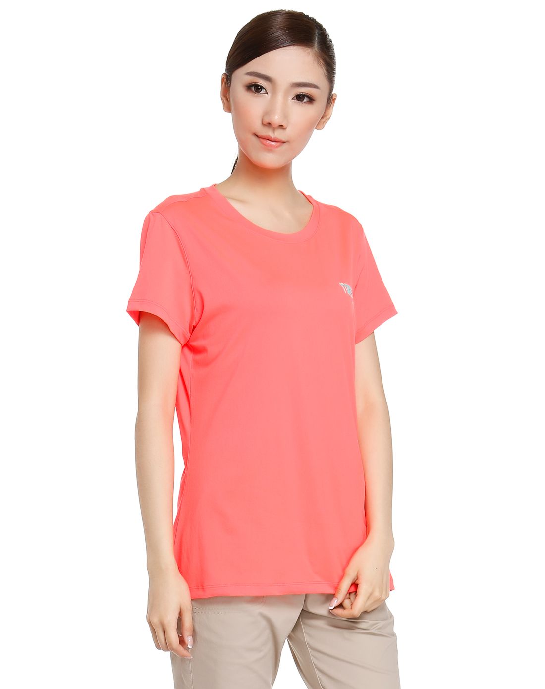 女款 荧光粉 t恤 舒适透气