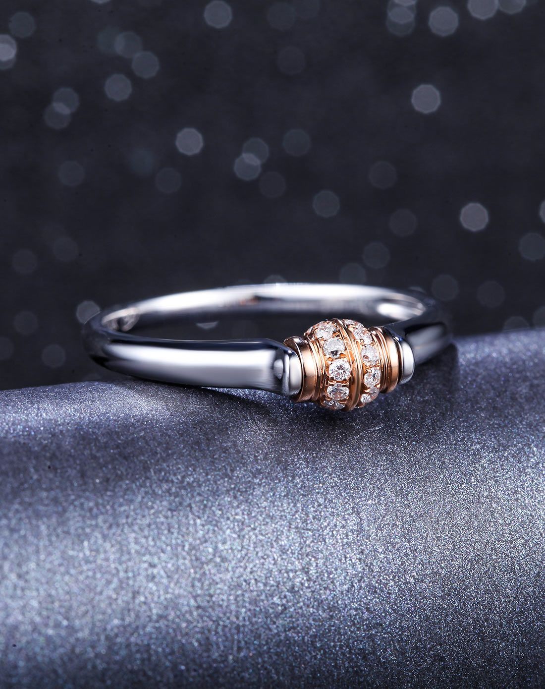 周六福珠宝专场双色18k金转运珠钻戒0223-zlf0132_唯品会