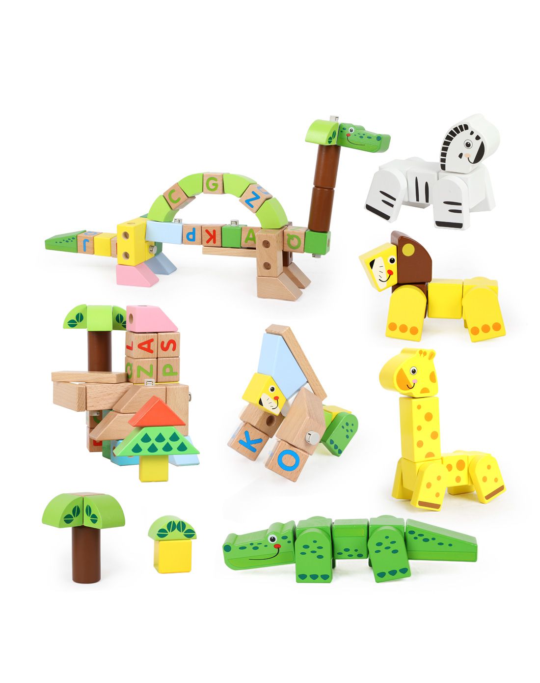 特宝儿80粒动物积木