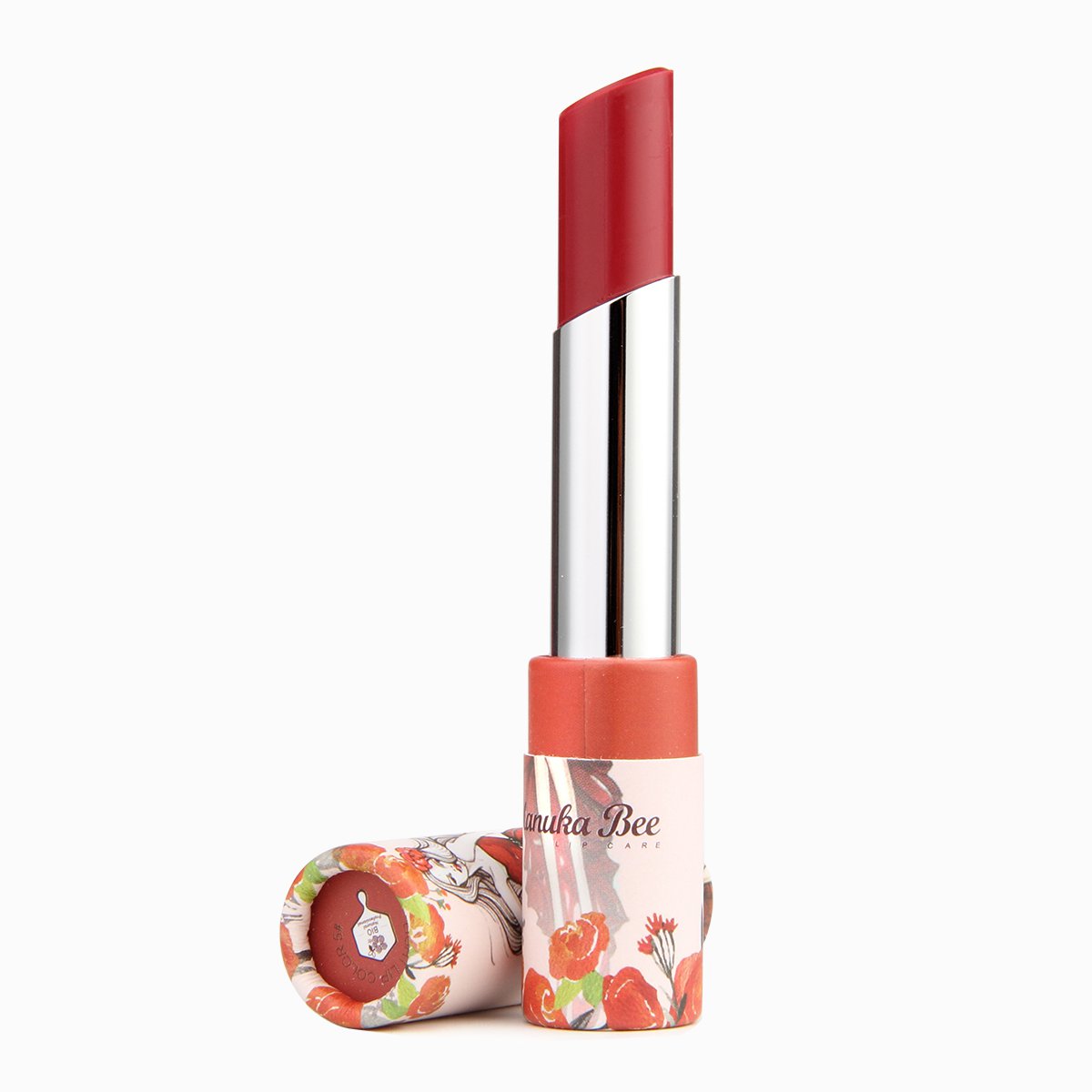 小蜜坊manuka bee花漾口红防水咬唇妆活色轻唇膏3g 5#(姨妈红)