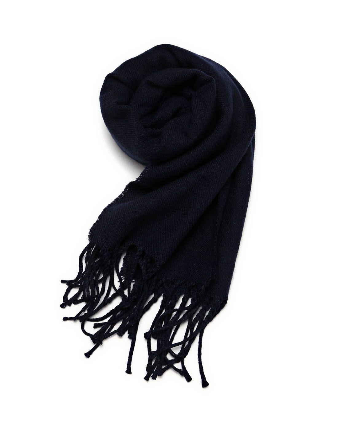 藏青色简洁百搭休闲围巾