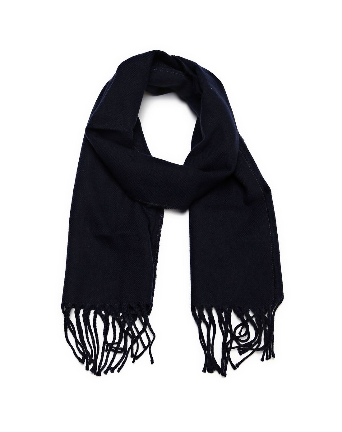 藏青色简洁百搭休闲围巾