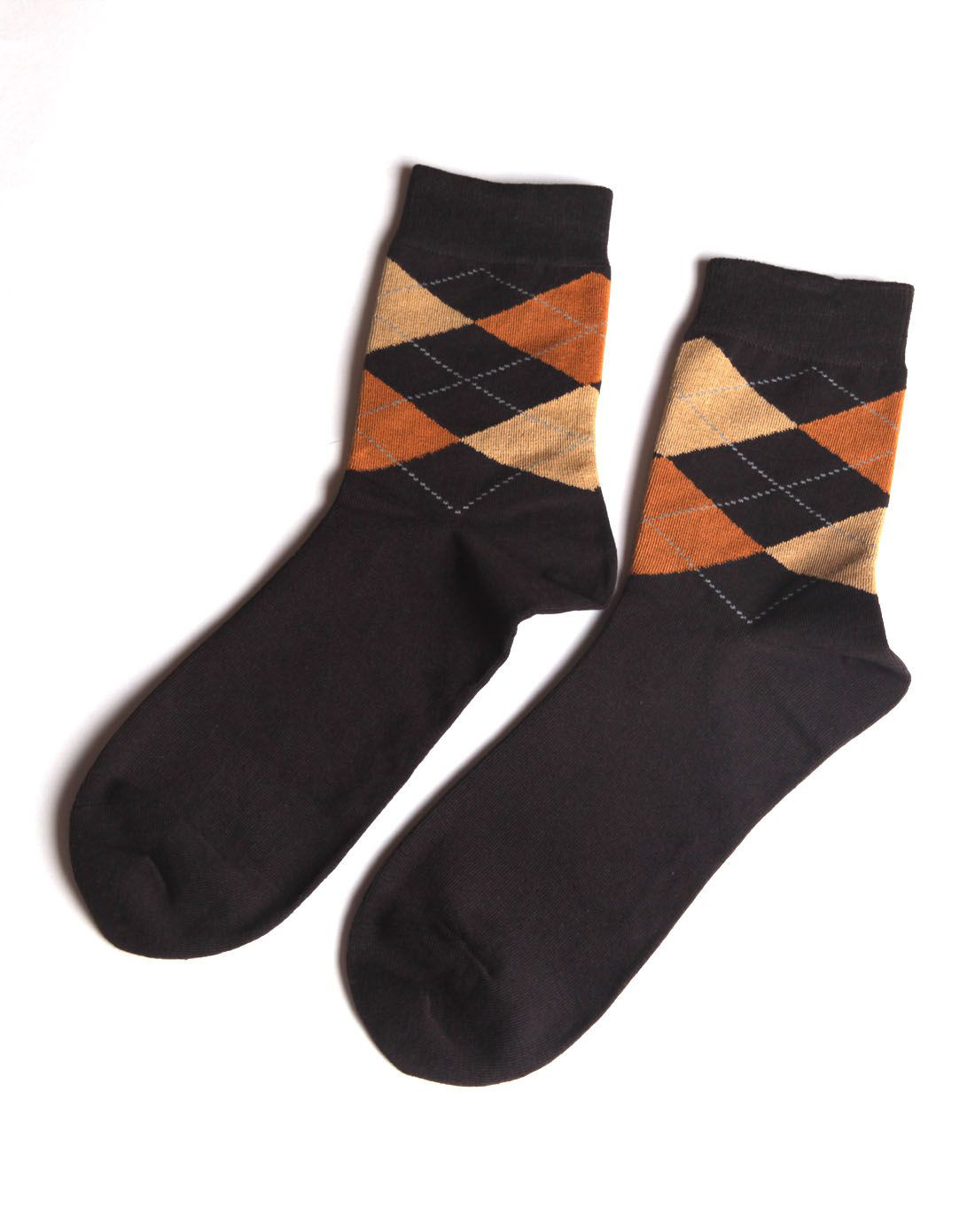 吸汗透气 男款咖啡色袜子