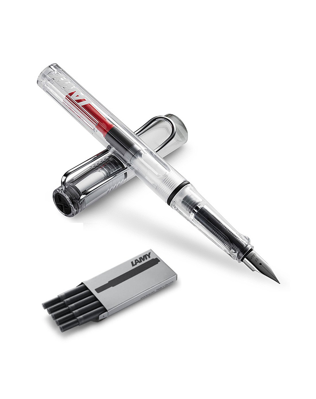 lamy凌美 自信系列透明色墨水钢笔 f尖 限量款 含墨囊1盒