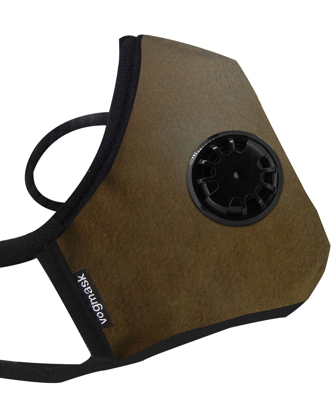 美国vogmask n99级防pm2.5防毒防霾带活性炭单气阀口罩 棕色款 m码