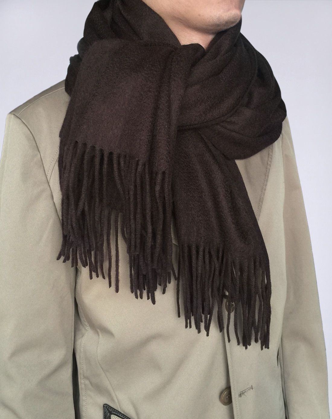 高雅系列圣诞欢乐惠 咖色意大利时尚羔羊毛披肩