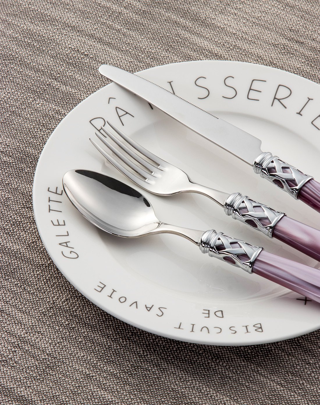 bugatti餐具套装 意大利原装进口不锈钢西餐具三件套