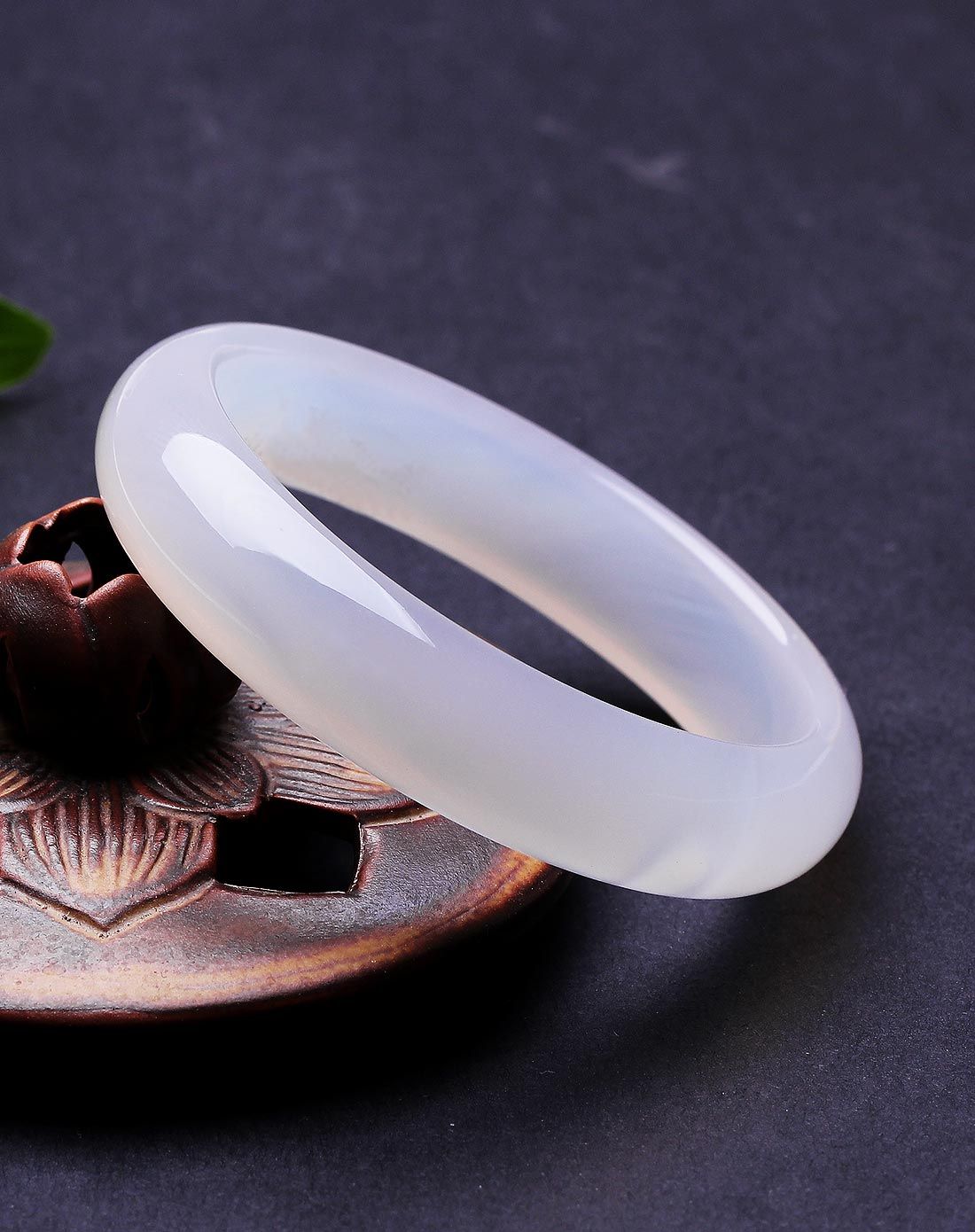 天然冰种白玉髓手镯(附证书)