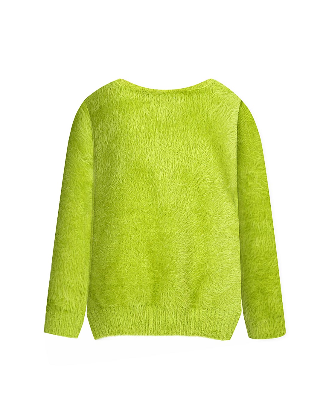 女童浅绿色直筒毛衣