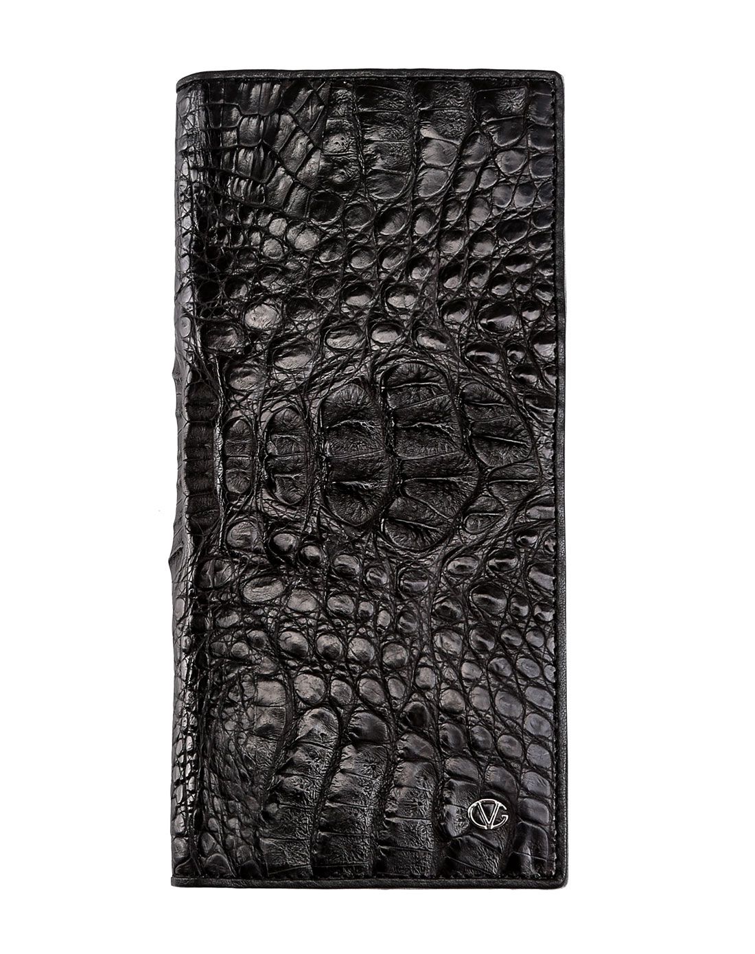 16年新品男款黑色鳄鱼皮长款钱包西装包