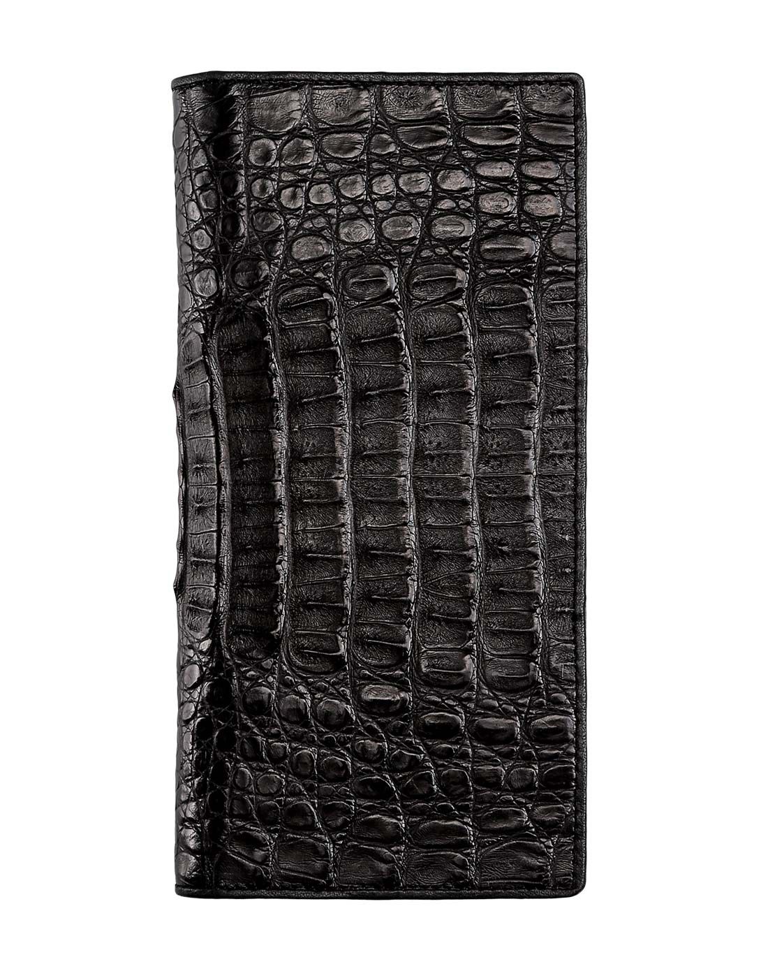 16年新品男款黑色鳄鱼皮长款钱包西装包