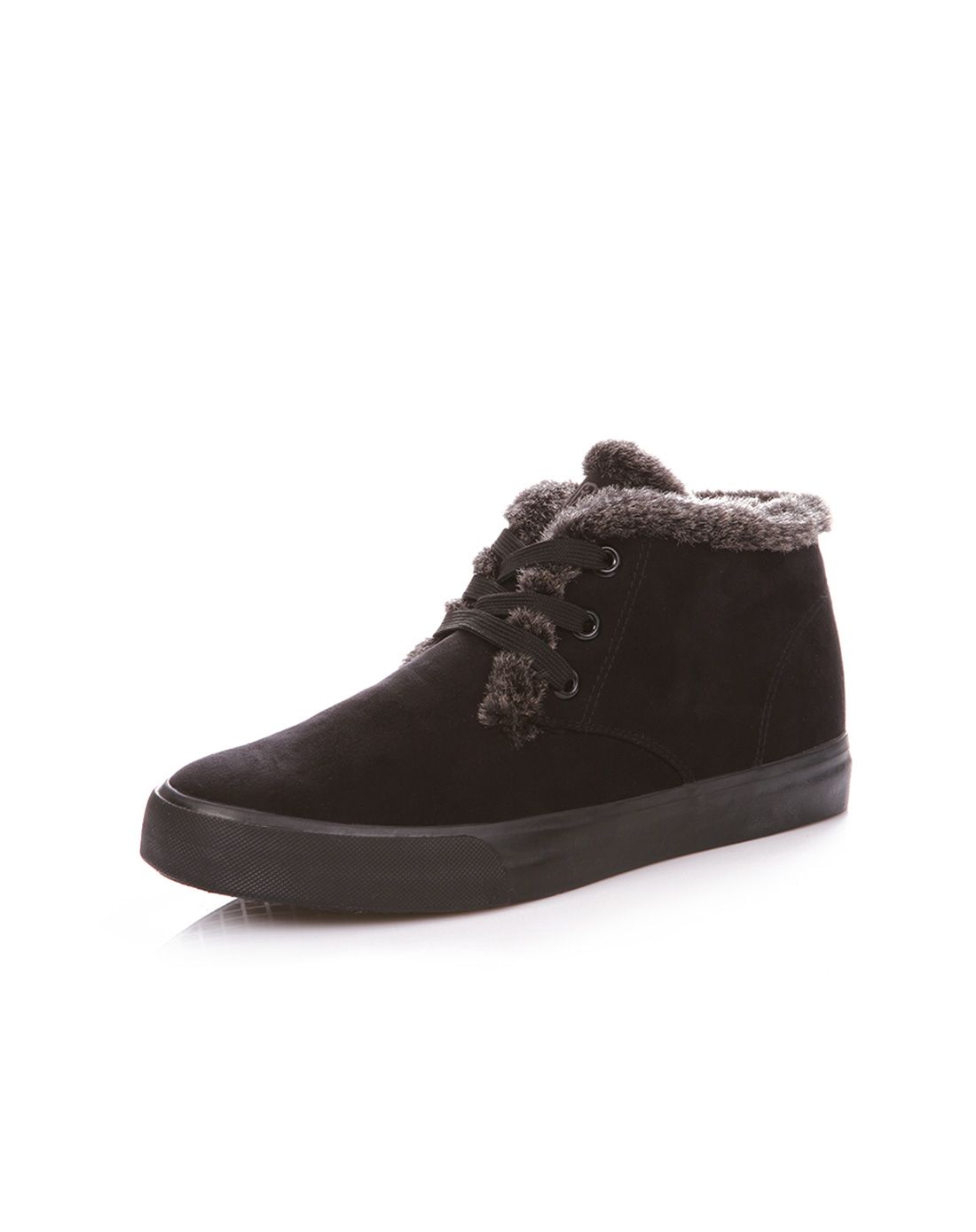 时尚绒面 男款黑色棉鞋 简约潮流