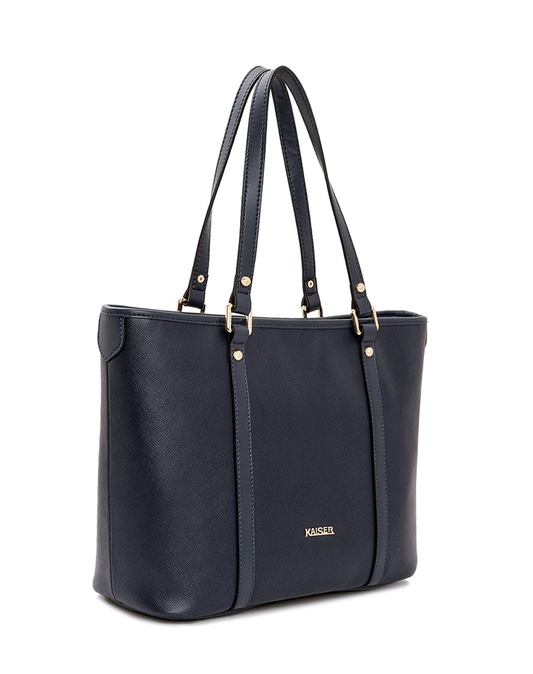 凯撒kaiser男女包女款深蓝色牛皮简约大气手提包2599000502a_唯品会