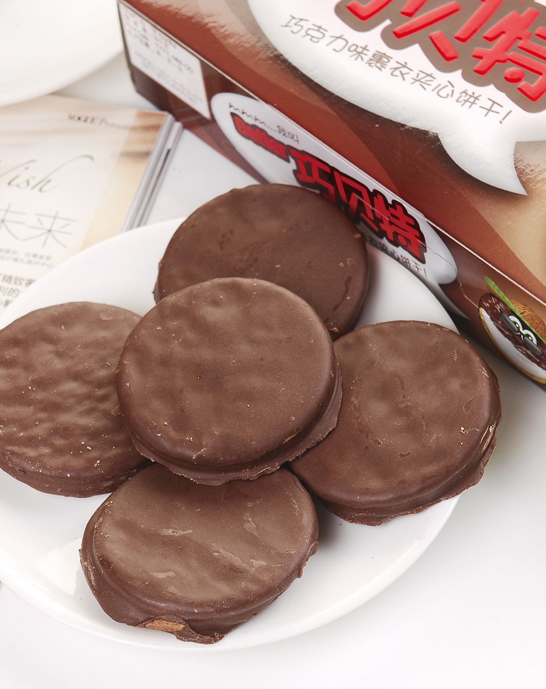 巧贝特 巧克力裹衣夹心饼干椰香味3盒装共540g