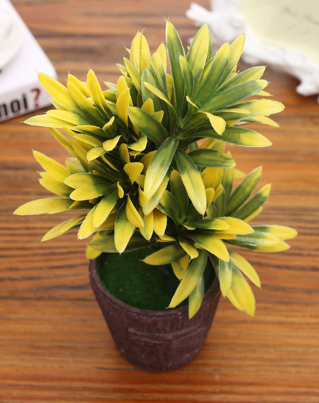 jm家装高仿真黄色罗汉草办公居家盆景摆件