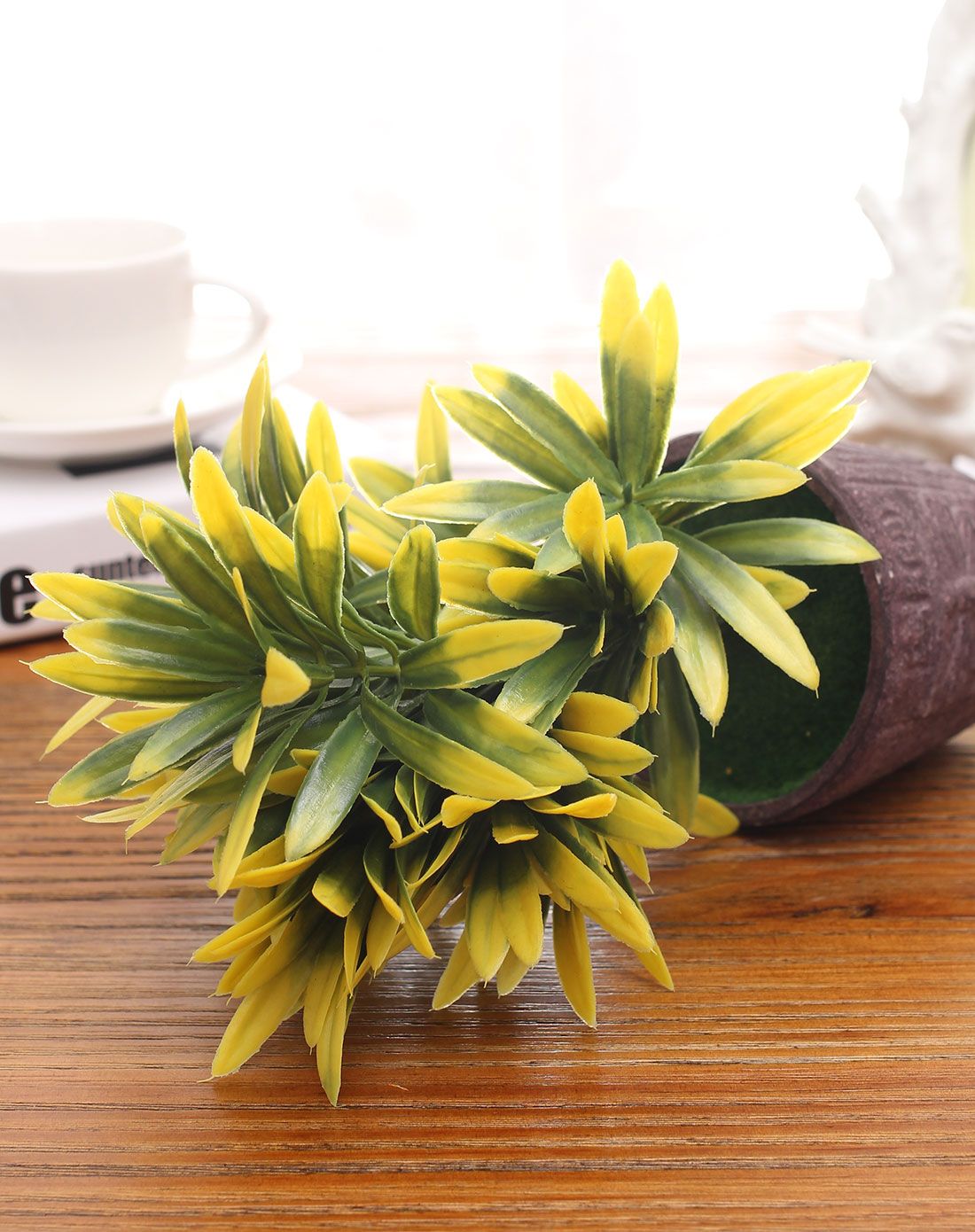 jm家装高仿真黄色罗汉草办公居家盆景摆件