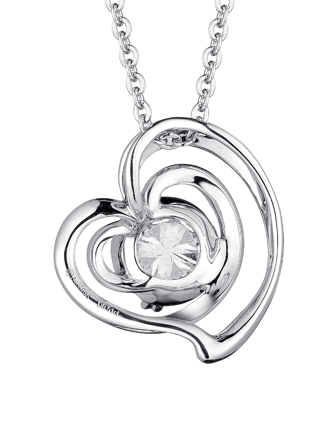 六福珠宝lukfook jewellery专场18k金51分心环心镶钻