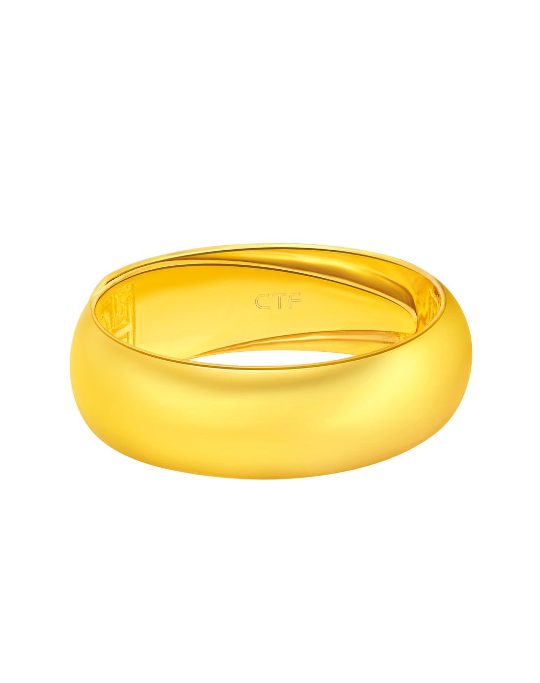 周大福chow tai fook珠宝专场【新品】光面黄金足金开口戒指(计价)f1