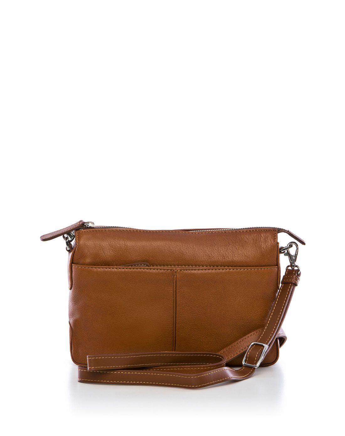 gianni conti包包专场 > gianni conti棕色口袋斜挎包