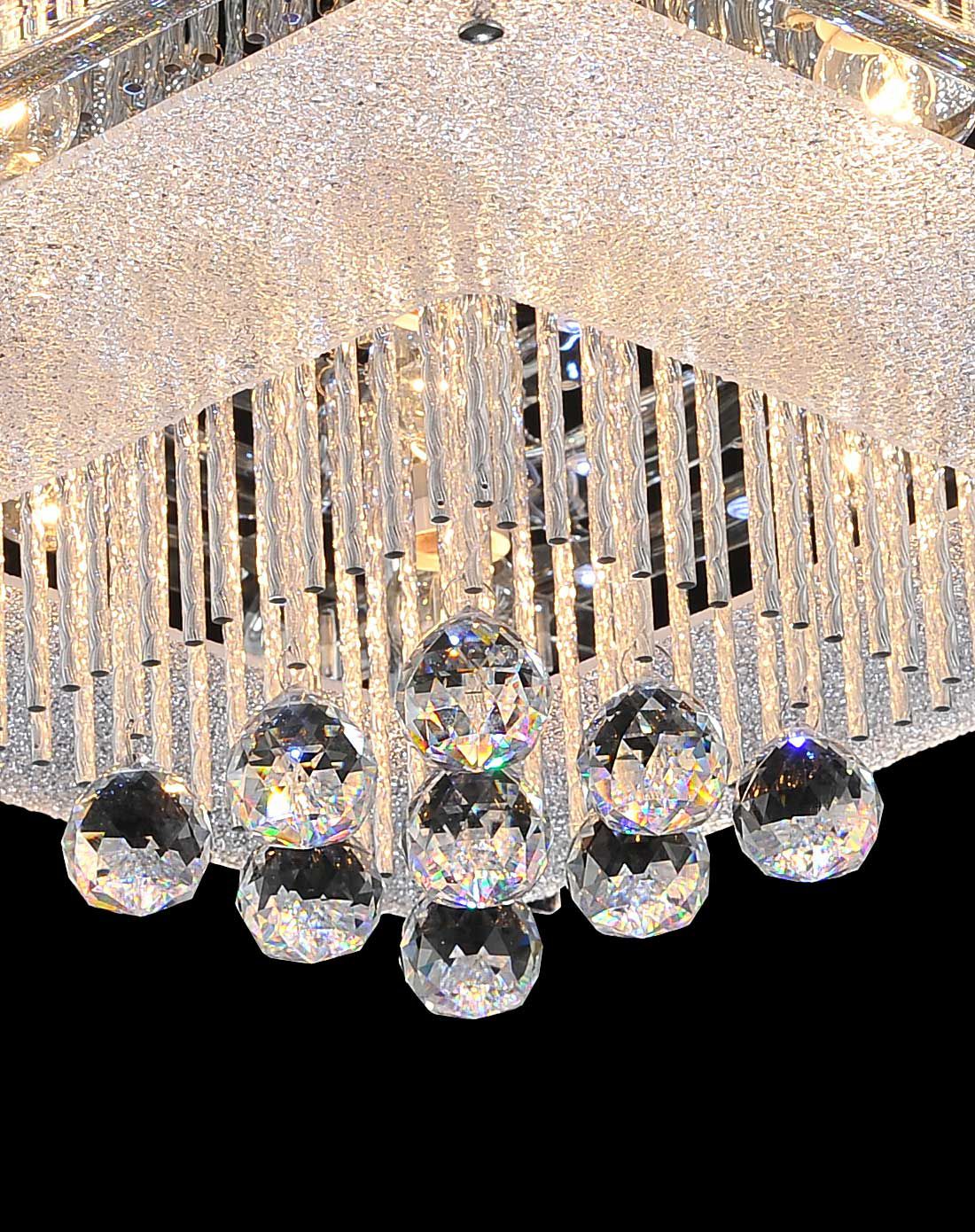 时尚led水晶客厅灯65*65lk325