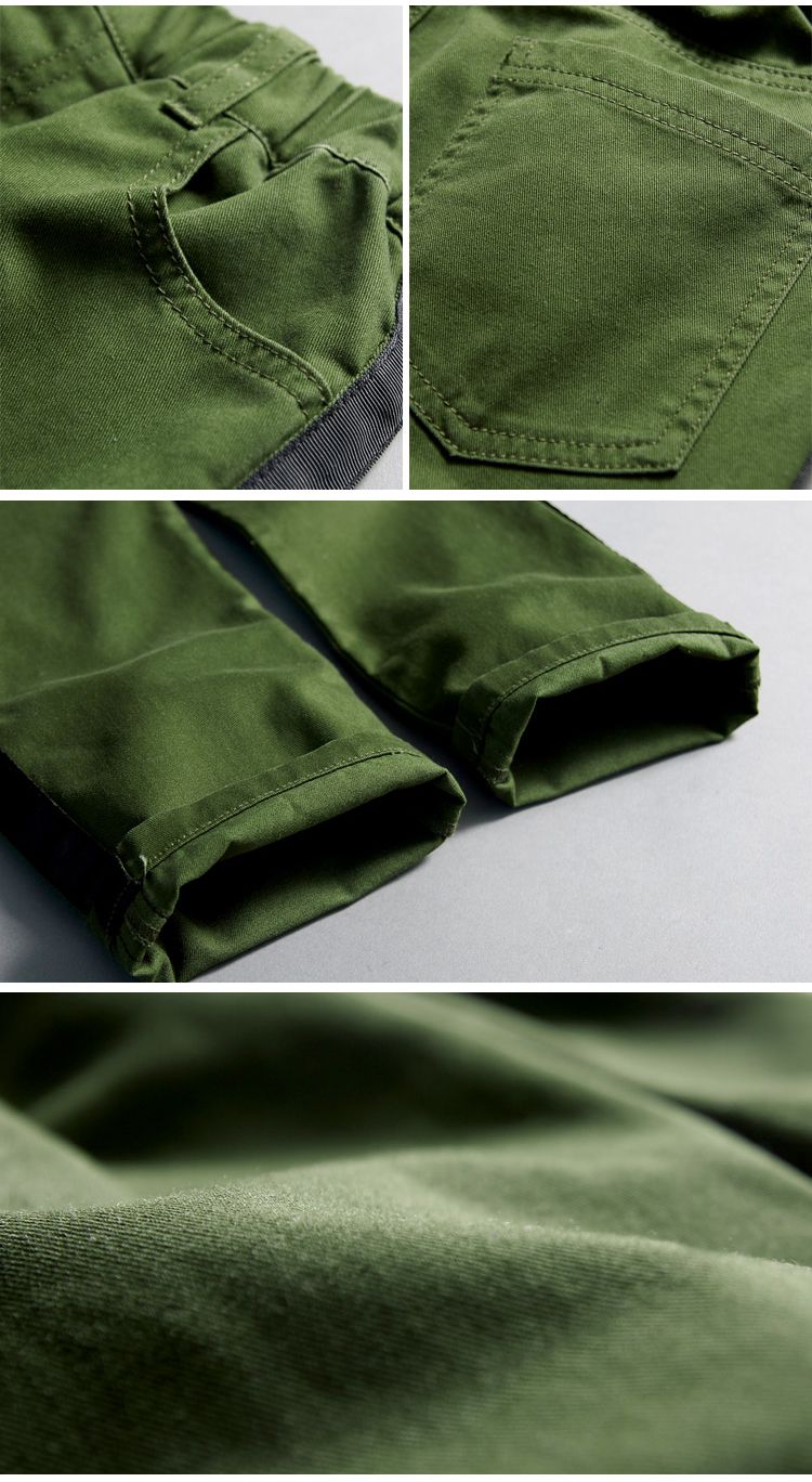 男童橄榄绿裤子