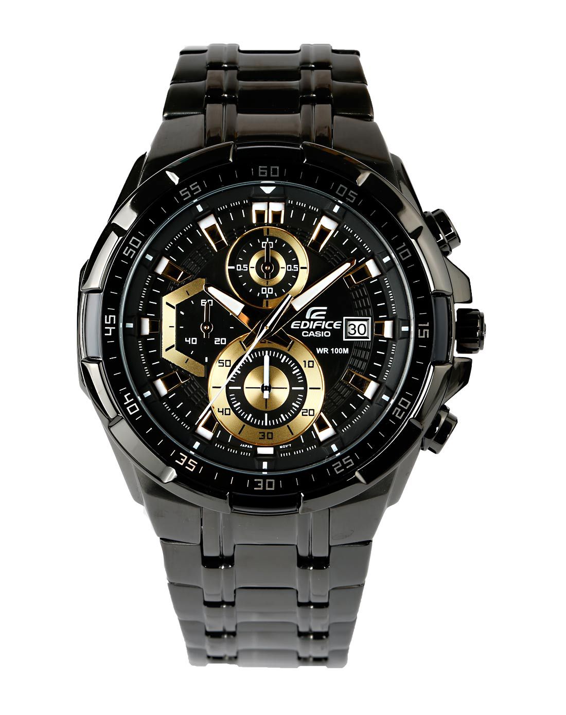 卡西欧casio edifice金属系列钢带石英男表efr-539bk-1a_唯品会