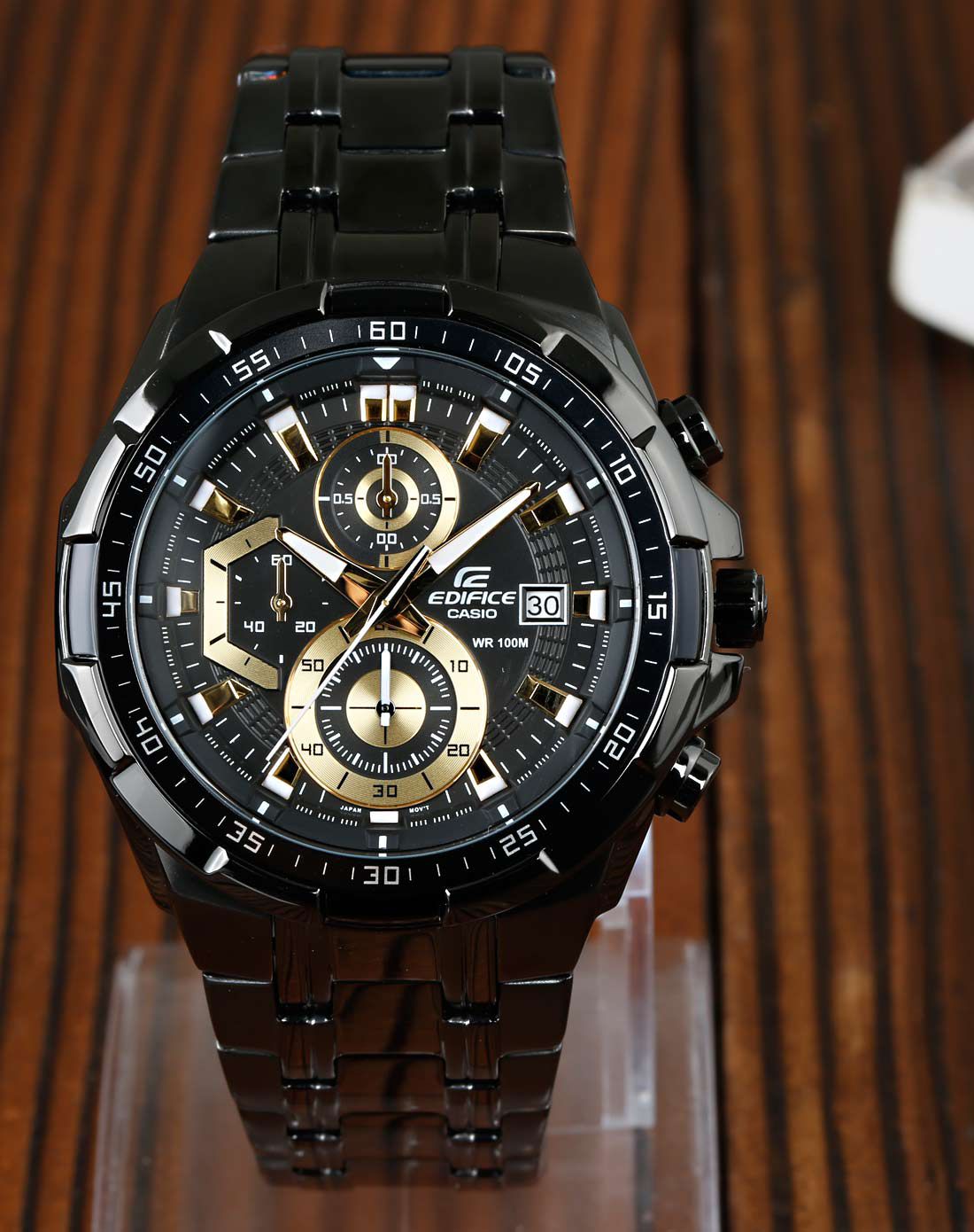 卡西欧casio edifice金属系列钢带石英男表efr-539bk-1a_唯品会