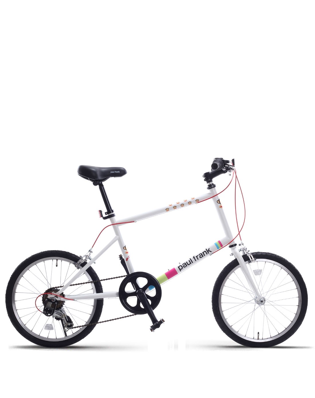 大嘴猴paul frank自行车专场直发货唯拉20寸 中性款白色山地车 6级