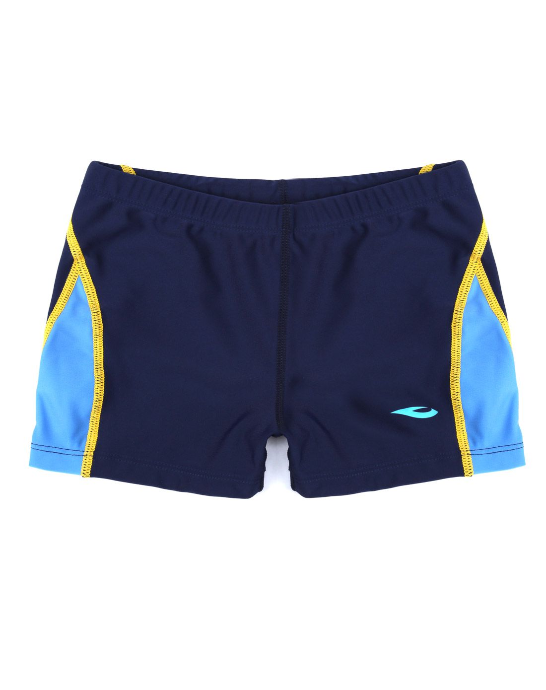 男童款深蓝色平口游泳裤 舒适贴身