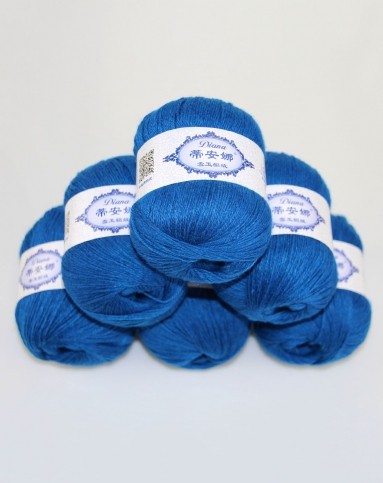 牛仔蓝雪玉抗起球貂绒线盒装300g(6两)