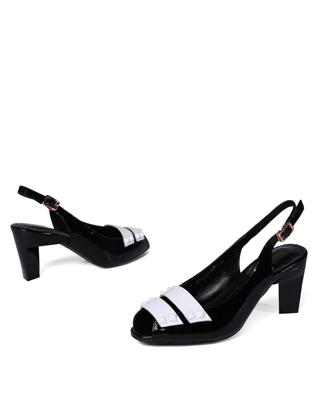 四季风&诗风sesofo女鞋四季风黑色牛漆皮革商务单鞋4f743-01k01_唯品