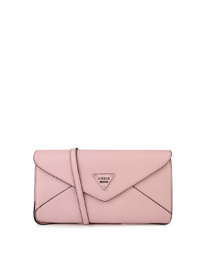 guess 女士时尚拼接金属倒三角logo饰长款钱包