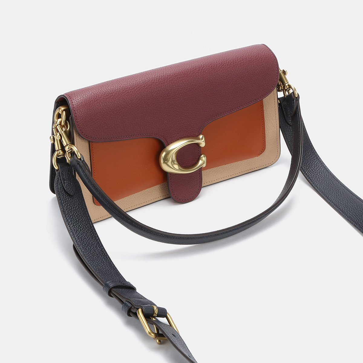 【520好礼】蔻驰tabby系列女士拼色26号腋下包手提单肩包