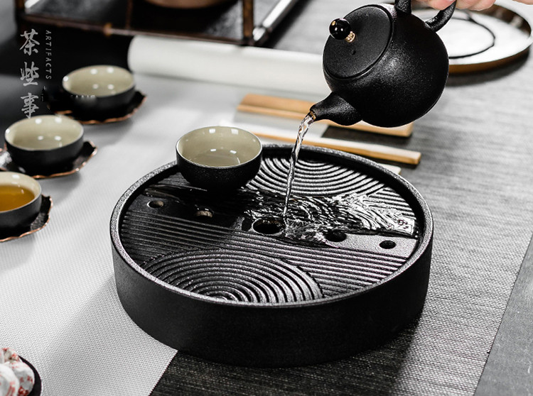 车载随行陶瓷旅行功夫茶具家用便携式黑陶茶具快客杯一壶二杯4人