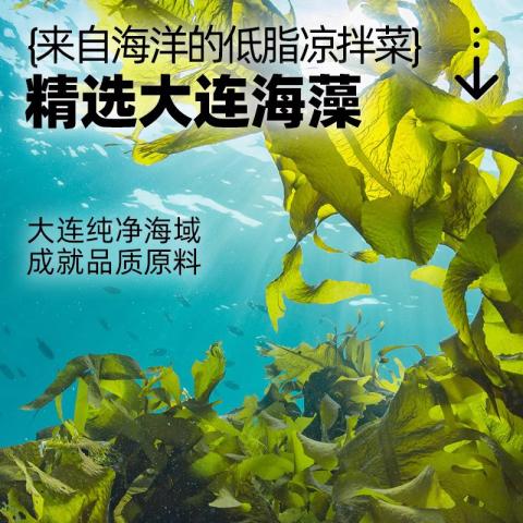 大希地 开袋即食低脂裙带菜丝海带丝中华海草办公室零食凉拌菜寿司4/8袋 图片 5
