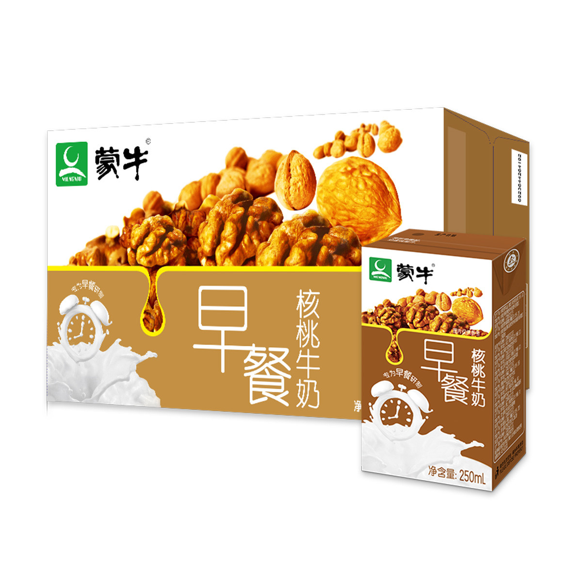 蒙牛早餐奶核桃味利乐包250ml*16盒