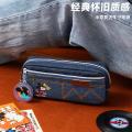 迪士尼 笔袋小学生文具盒男童米奇复古高颜值耐脏大容量铅笔袋简约文具袋 图片 7