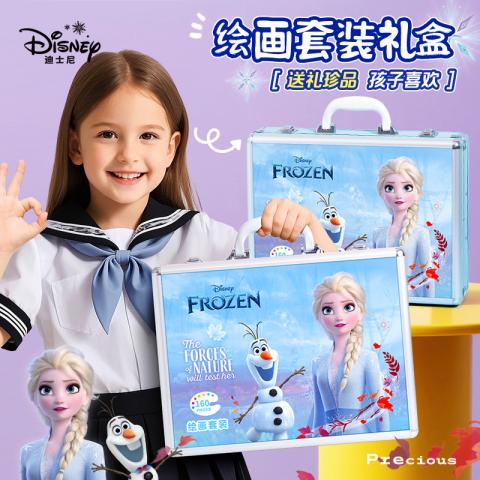 迪士尼 画画工具套装儿童绘画礼盒小学生绘画女孩画画水彩笔蜡笔儿童礼物 图片 2