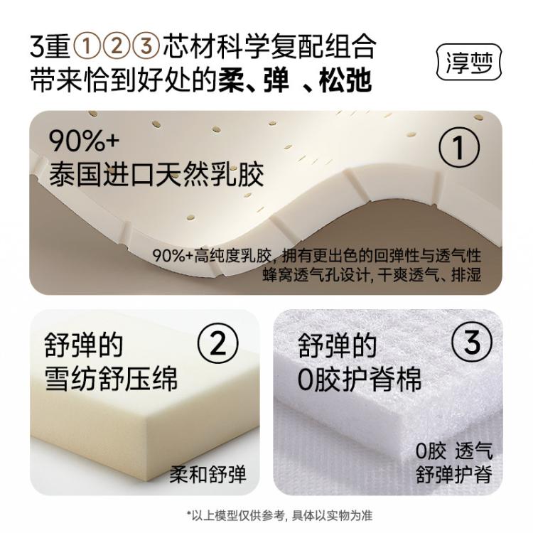 雅兰 【店铺爆款】高弹进口乳胶床垫 独袋静音弹簧席梦思 淳梦
