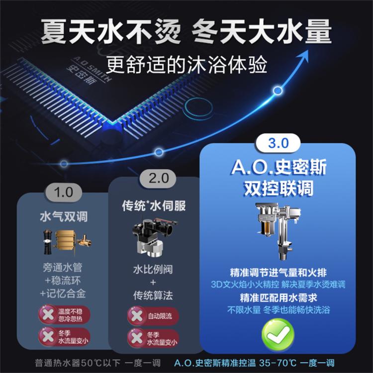 A.O.SMITH 史密斯13升16升燃气热水器家用洗澡天然气TEW 专利1级静音