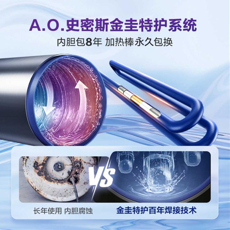 佳尼特 史密斯佳尼特60/80升电热水器TT金圭内胆双棒分离速热 大屏遥控
