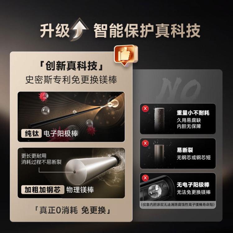 佳尼特 史密斯佳尼特电热水器JC3金圭内胆双棒分离速热免换镁棒免清洗