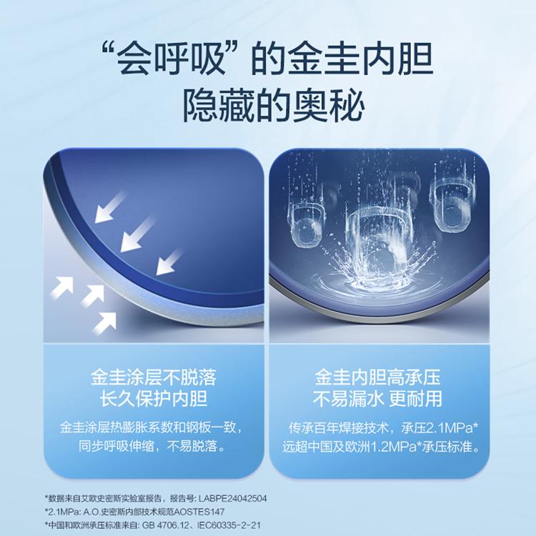 佳尼特 AO史密斯佳尼特纤薄双胆电热水器金圭特护系统3KW速热