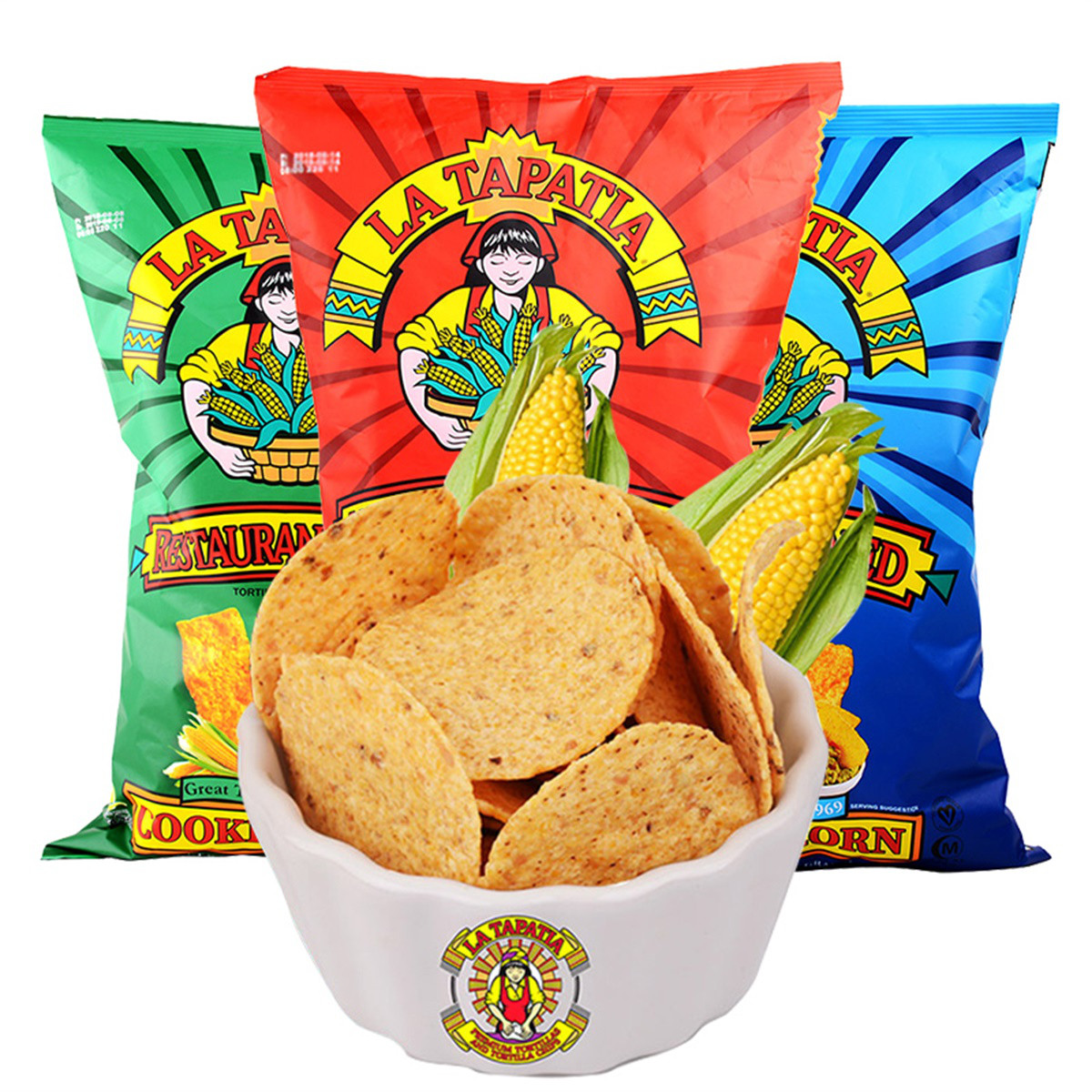 墨西哥少女 进口玉米片大包家庭分享装膨化小吃y