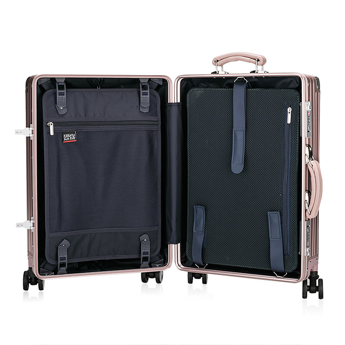 复古铝镁合金拉杆箱男全铝旅行箱铝合金行李箱女万向轮登机箱子
