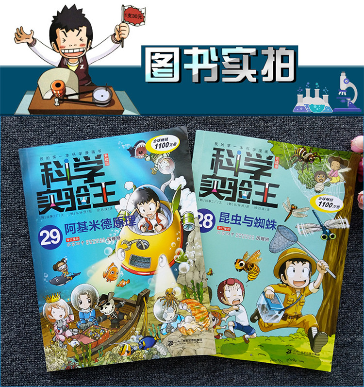 科学实验王28-29册 昆虫与蜘蛛与阿基米德原理 儿童科普百科全书