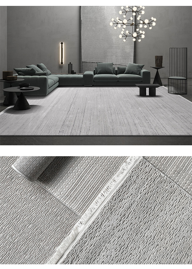 沙发地毯客厅高级灰色意式简约北欧现代满铺居家茶几毯耐脏床边毯