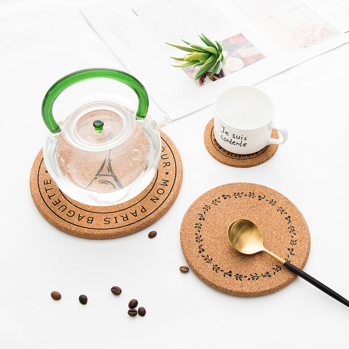 现代茶杯垫个性碗垫隔热垫家居客厅餐厅奶茶店桌面装饰品摆设